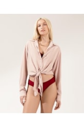 Camisa Crepe Indiano Rosa Dusty