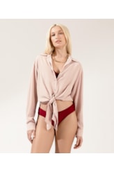 Camisa Crepe Indiano Rosa Dusty