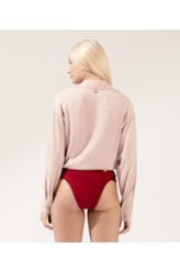 Camisa Crepe Indiano Rosa Dusty