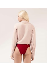 Camisa Crepe Indiano Rosa Dusty