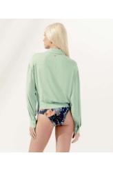 Camisa Crepe Indiano Verde Claro