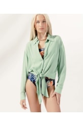 Camisa Crepe Indiano Verde Claro