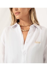 Camisa Linen Blend Buttons Ml Branco