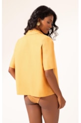 Camisa Linho Blend Caramelo