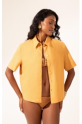 Camisa Linho Blend Caramelo