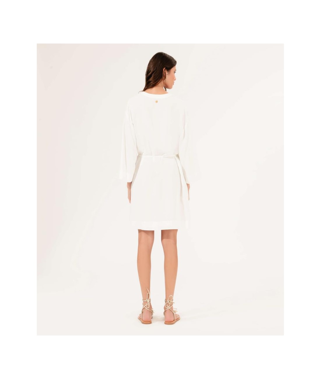 Camisa Over Jacquard Visco Sunset Off White