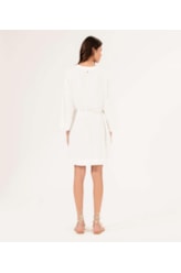 Camisa Over Jacquard Visco Sunset Off White