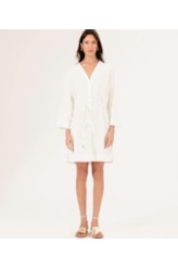 Camisa Over Jacquard Visco Sunset Off White