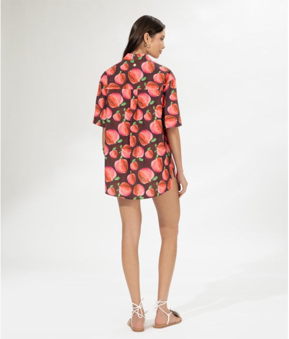 Camisa Over Pomme Vinho