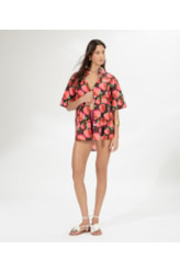 Camisa Over Pomme Vinho