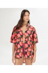 Camisa Over Pomme Vinho