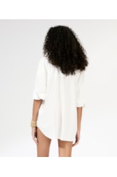 Camisa Oversized Cambraia Light Off White