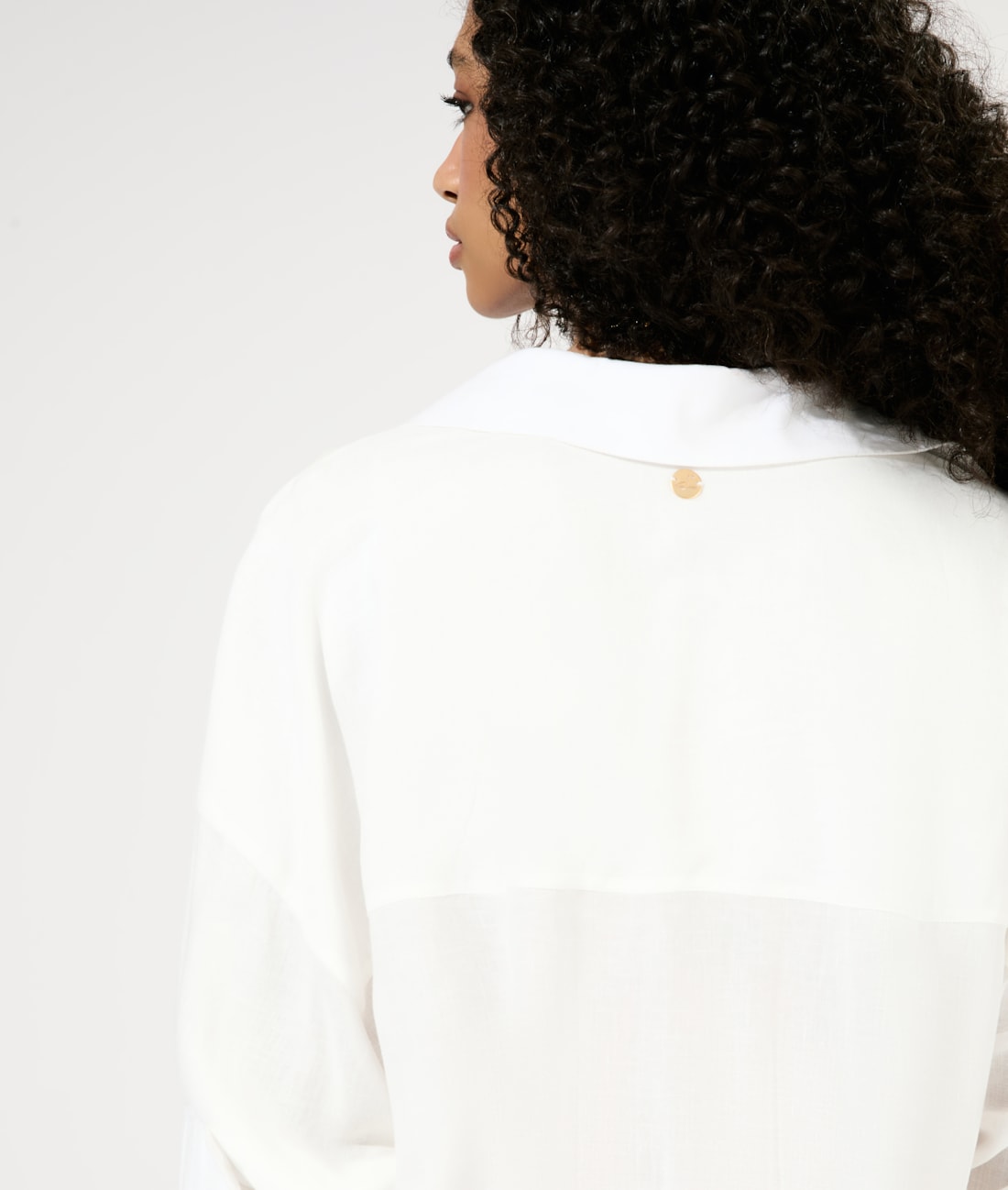 Camisa Oversized Cambraia Light Off White