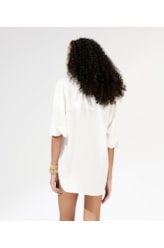 Camisa Oversized Cambraia Light Off White