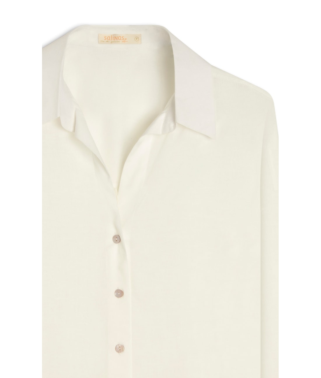 Camisa Oversized Cambraia Light Off White