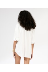 Camisa Oversized Cambraia Light Off White