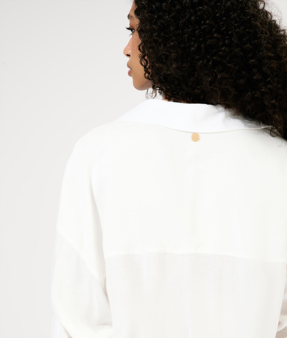 Camisa Oversized Cambraia Light Off White