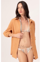 Camisa Oversized Cotton Plage Areia