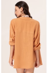 Camisa Oversized Cotton Plage Areia