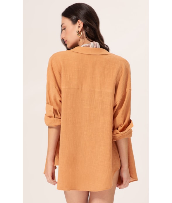 Camisa Oversized Cotton Plage Areia