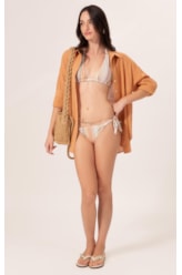 Camisa Oversized Cotton Plage Areia