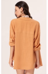 Camisa Oversized Cotton Plage Areia