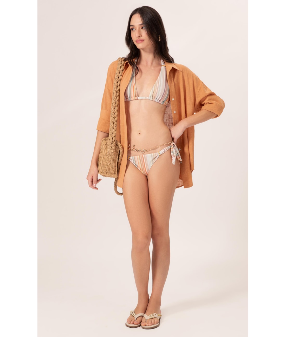 Camisa Oversized Cotton Plage Areia