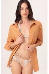 Camisa Oversized Cotton Plage Areia