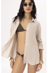 Camisa Oversized Cotton Plage Natural