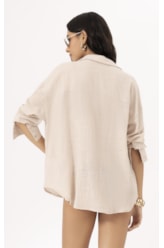 Camisa Oversized Cotton Plage Natural