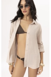 Camisa Oversized Cotton Plage Natural