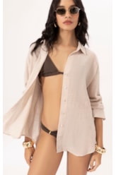 Camisa Oversized Cotton Plage Natural
