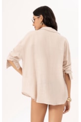 Camisa Oversized Cotton Plage Natural