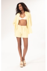 Camisa Regular Linho Blend Amarelo Manteiga