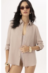 Camisa Regular Visco Nuance Areia