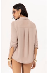 Camisa Regular Visco Nuance Areia
