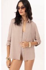 Camisa Regular Visco Nuance Areia