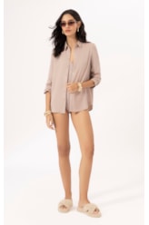 Camisa Regular Visco Nuance Areia