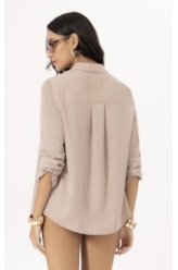 Camisa Regular Visco Nuance Areia