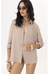 Camisa Regular Visco Nuance Areia