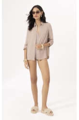 Camisa Regular Visco Nuance Areia