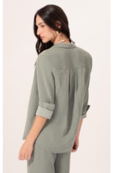 Camisa Regular Visco Nuance Verde Militar