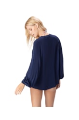 Camisa Resort Crepe Indiano Dark Navy