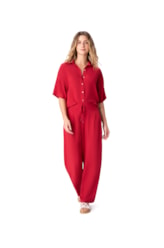 Camisa Resort Linho Blend Vinho