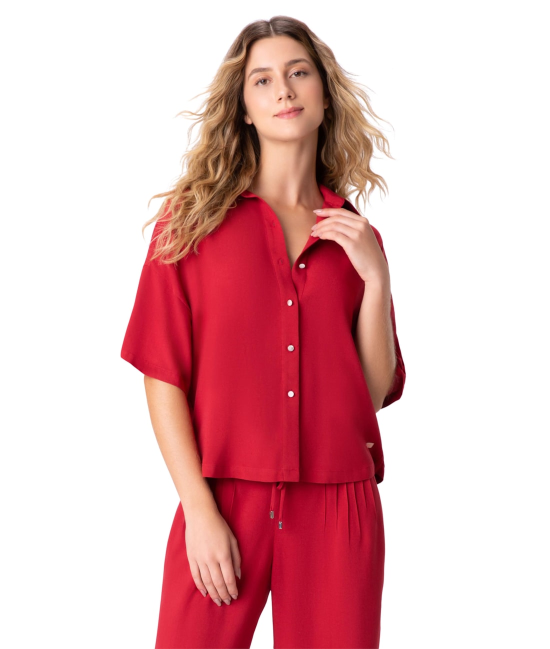 Camisa Resort Linho Blend Vinho