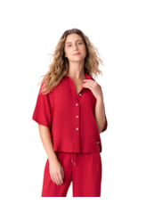 Camisa Resort Linho Blend Vinho