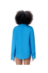 Camisa Resort Social Linho Azul Bic