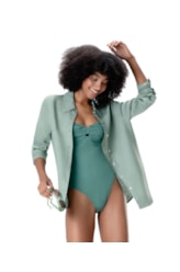 Camisa Resort Social Linho Verde Claro