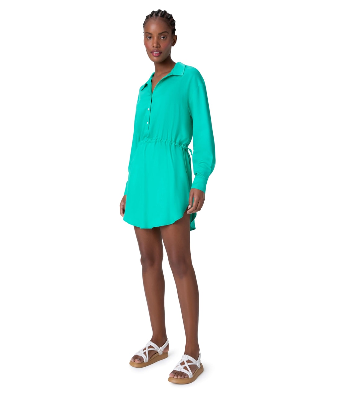 Camisa Resort Visco Dobby Verde Claro