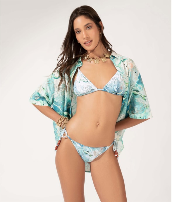 Camisa Sirena Botões Off White